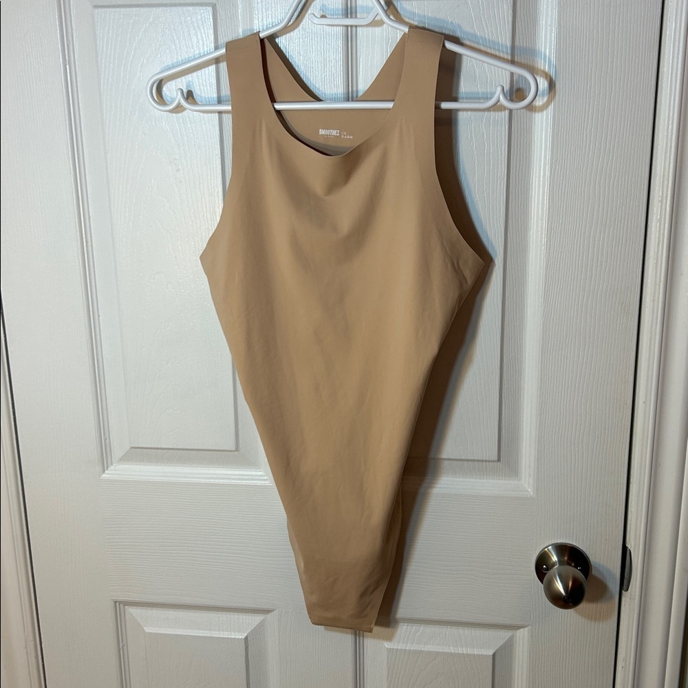 Aerie Smoothez racerback high neck nude thing bodysuit size large - Picture 2 of 7